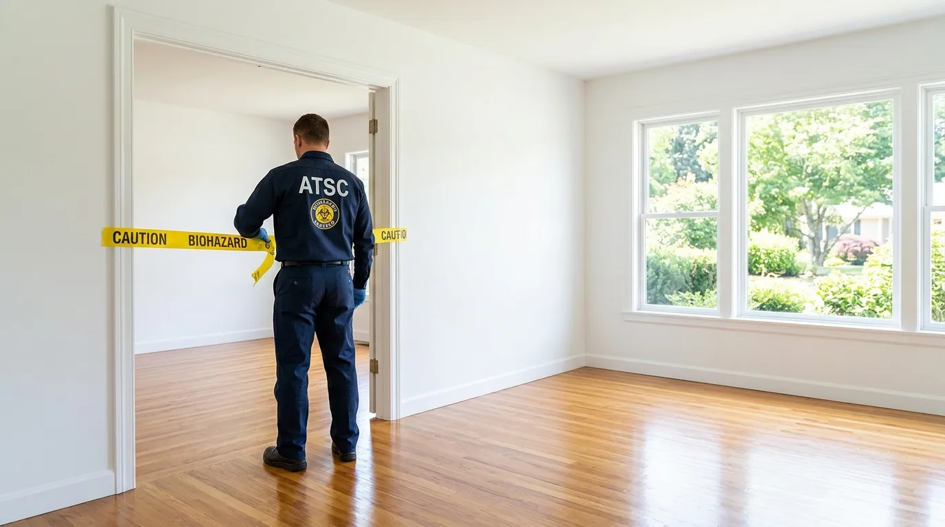 Certified biohazard cleanup crew performing Trauma Scene Cleanup in Savage